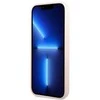 Apple iPhone 13 Pro Max Guess Dėklas silikoninis Logo Plate MagSafe (GUHMP13XSPLP) rožinės spalvos