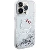 Apple iPhone 13 Pro Max Hello Kitty dėklas Liquid Glitter Charms Kitty Head (HKHCP13XLIKHET) sidabrinės spalvos