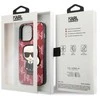 Apple iPhone 13 Pro Max Karl Lagerfeld dėklas Monogram Ikonik Patch raudonos spalvos