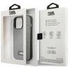 Karl Lagerfeld KLHCP13XSFMP2DG Apple iPhone 13 Pro Max 6,7″ kietas dėklas sidabrinis Saffiano Plaque
