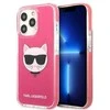 Apple iPhone 13 Pro Max Karl Lagerfeld dėklas Choupette Head (KLHCP13XTPECPI) rožinės spalvos