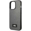 Karl Lagerfeld KLHCP13XSFMP2DG Apple iPhone 13 Pro Max 6,7″ kietas dėklas sidabrinis Saffiano Plaque