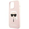 Karl Lagerfeld KLHCP13XSLKHLP Apple iPhone 13 Pro Max 6,7″ light rožinės spalvos kietas dėklas Silicone Karl`s