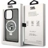 Karl Lagerfeld KLHMP13XHMRSKCK Apple iPhone 13 Pro Max 6.7″ juodos spalvos kietas dėklas Ring Stand Karl&Choupettt