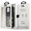 Karl Lagerfeld KLHCP13XCANCNK Apple iPhone 13 Pro Max 6,7″ kietas dėklas juodos spalvos Karlimals Cardslot