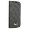 Apple iPhone 14 Guess Book 4G Vintage Gold Logo (GUBKP14SHG4SHK) telefono dėklas juodos spalvos