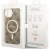 Guess telefono dėklas iPhone 14 6,1 GUHMP14SP4RPSW ruda hartelefono dėklas Magsafe 4G Printed Stripes
