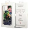 Guess GUHCP14SLFLSB Apple iPhone 14 / 15 / 13 6.1″ mėlynas kietas dėklas Flower Liquid Glitter