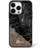 Apple iPhone 14 Guess dėklas Liquid Glitter Marble (GUHCP14SLCSGSGK) juodos spalvos