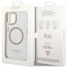 Apple iPhone 14 Guess Dėklas Metal Outline Magsafe (GUHMP14SHTRMD) aukso spalvos