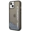 Apple iPhone 14 Karl Lagerfeld dėklas Liquid Glitter Elong juodos spalvos