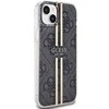 Guess GUHCP15MH4PSEGK Apple iPhone 15 Plus / 14 Plus 6.7″ juodos spalvos kietas dėklas IML 4G Gold Stripe