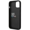 Dėklas BMW BMHCP14M22PTDK Apple iPhone 14 Plus / 15 Plus 6,7″ juodos spalvos Leather Stamp Tricolor
