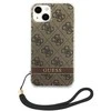 „Guess“ GUOHCP14MH4STW „Apple iPhone 14 Plus / 15 Plus 6.7“ rudas kietas dėklas 4G spausdinimo dirželis