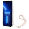 Dėklas Guess GUOHCP14MH4STP Apple iPhone 14 Plus / 15 Plus 6.7″ rožinės spalvos hardcase 4G Print Strap
