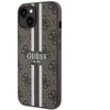 Dėklas GUESS GUHMP14MP4RPSW IPHONE 14 PLUS / 15 PLUS 6.7 "BROWN / BROWN HARDCASE 4G PRINTED STRIPES MAGSAFE