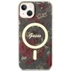 Dėklas GUESS GUHMP14MHCFWSA IPHONE 14 PLUS / 15 PLUS 6.7 "Žalias / KHAKI HARDCASE FLOWER MAGSAFE