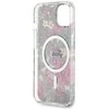Dėklas GUESS GUHMP14MHCFWSA IPHONE 14 PLUS / 15 PLUS 6.7 "Žalias / KHAKI HARDCASE FLOWER MAGSAFE