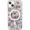 Dėklas GUESS GUHMP14MHCFWST IPHONE 14 PLUS / 15 PLUS 6.7 "TRANSPARENT HARDCASE FLOWER MAGSAFE