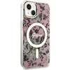 Dėklas GUESS GUHMP14MHCFWSP IPHONE 14 PLUS / / 15 PLUS 6.7 "Rožinis / Rožinis HARDCASE FLOWER MAGSAFE