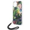 Guess GUOHCP14MHFLSB Apple iPhone 14 Plus / 15 Plus 6.7" mėlynas kietas dėklas su gėlių raštu