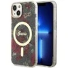 Dėklas GUESS GUHMP14MHCFWSA IPHONE 14 PLUS / 15 PLUS 6.7 "Žalias / KHAKI HARDCASE FLOWER MAGSAFE
