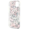 Dėklas GUESS GUHMP14MHCFWSP IPHONE 14 PLUS / / 15 PLUS 6.7 "Rožinis / Rožinis HARDCASE FLOWER MAGSAFE