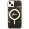 Dėklas GUESS GUHMP14MHTMRSK IPHONE 14 PLUS / 15 PLUS 6.7 "Juodas / Juodas HARDCASE GOLDEN MARBLE MAGSAFE