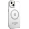Guess GUHMP14MHTRMS Apple iPhone 14 Plus / 15 Plus 6.7″ sidabrinis kietas dėklas Metal Outline Magsafe