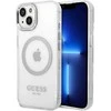 Guess GUHMP14MHTRMS Apple iPhone 14 Plus / 15 Plus 6.7″ sidabrinis kietas dėklas Metal Outline Magsafe