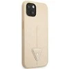 Guess GUHCP14MPSATLE Apple iPhone 14 Plus / 15 Plus 6.7″ beige kietas dėklas SaffianoTriangle Logo