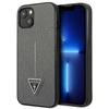 Guess GUHCP14MPSATLG Apple iPhone 14 Plus/ 15 Plus 6.7″ sidabrinis kietas dėklas SaffianoTriangle Logo