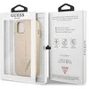 Guess GUHCP14MPSATLE Apple iPhone 14 Plus / 15 Plus 6.7″ beige kietas dėklas SaffianoTriangle Logo
