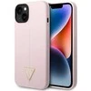 Guess GUHCP14MSLTGU Apple iPhone 14 Plus / 15 Plus 6.7″ violetinės spalvos kietas dėklas Silicone Triangle