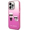 Karl Lagerfeld KLHCP14MTGKCP iPhone 14 Plus 6,7 colio kietas dėklas, eilinis/rožinis gradientas Karl & Choupette