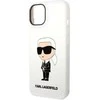 Dėklas Karl Lagerfeld KLHCP14MSNIKBCH IPHONE 14 PLUS / 15 PLUS 6.7 "HARDCASE Baltas / Baltas SILICONE IKONIK
