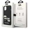 Apple iPhone 14 Plus Karl Lagerfeld dėklas Liquid silikoninis Karl & Choupette Magsafe (KLHMP14MSSKCK) juodos spalvos