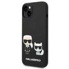 Apple iPhone 14 Plus Karl Lagerfeld dėklas Liquid silikoninis Karl & Choupette Magsafe (KLHMP14MSSKCK) juodos spalvos