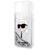 Apple iPhone 14 Plus Karl Lagerfeld dėklas Glitter Karl`s Head (KLHCP14MLNKHCH) sidabrinės spalvos
