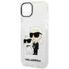 Dėklas Karl Lagerfeld KLHCP14MHNKCTGT IPHONE 14 PLUS / 15 PLUS 6.7 "TRANSPARENT HARDCASE GLITER KARL & CHUPETTE