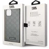 Karl Lagerfeld KLHCP14MSAKLHPG Apple iPhone 14 Plus / 15 Plus 6,7″ kietas dėklas pilkos spalvos Saffiano Mono Metal