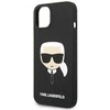Dėklas Karl Lagerfeld KLHCP14MSLKHBK IPHONE 14 PLUS / 15 PLUS 6.7 "HARDCASE JUODA / Juodas SILICONE KARL`S HEAD