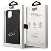 Dėklas Apple iPhone 14 Plus Karl Lagerfeld Signature Logo Cardslot (KLHCP14MCSSK) juodos spalvos