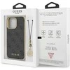 Guess GUHCP14LGF4GGR Apple iPhone 14 Pro 6,1″ pilkas kietas dėklas 4G Charms Collection