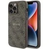 Guess GUHMP14LG4GFRW Apple iPhone 14 Pro 6.1" rudos spalvos dėklas 4G Collection Leather Metal Logo MagSa