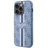 Guess telefono dėklas iPhone 14 Pro 6,1 GUHMP14LP4RPSB mėlynas hardtelefono dėklas Magsafe 4G Printed Stripes