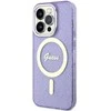 Apple iPhone 14 Pro Guess dėklas Glitter Gold MagSafe (GUHMP14LHCMCGU) violetinės spalvos