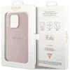 Apple iPhone 14 Pro Guess dėklas Saffiano MagSafe (GUHMP14LPSAHMCP) rožinės spalvos