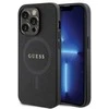 Apple iPhone 14 Pro Guess dėklas Saffiano MagSafe (GUHMP14LPSAHMCK) juodos spalvos