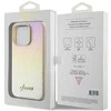 Guess GUHCP14LPSAIRSD Apple iPhone 14 Pro 6.1″ auksinis kietas dėklas Saffiano Iridescent Script